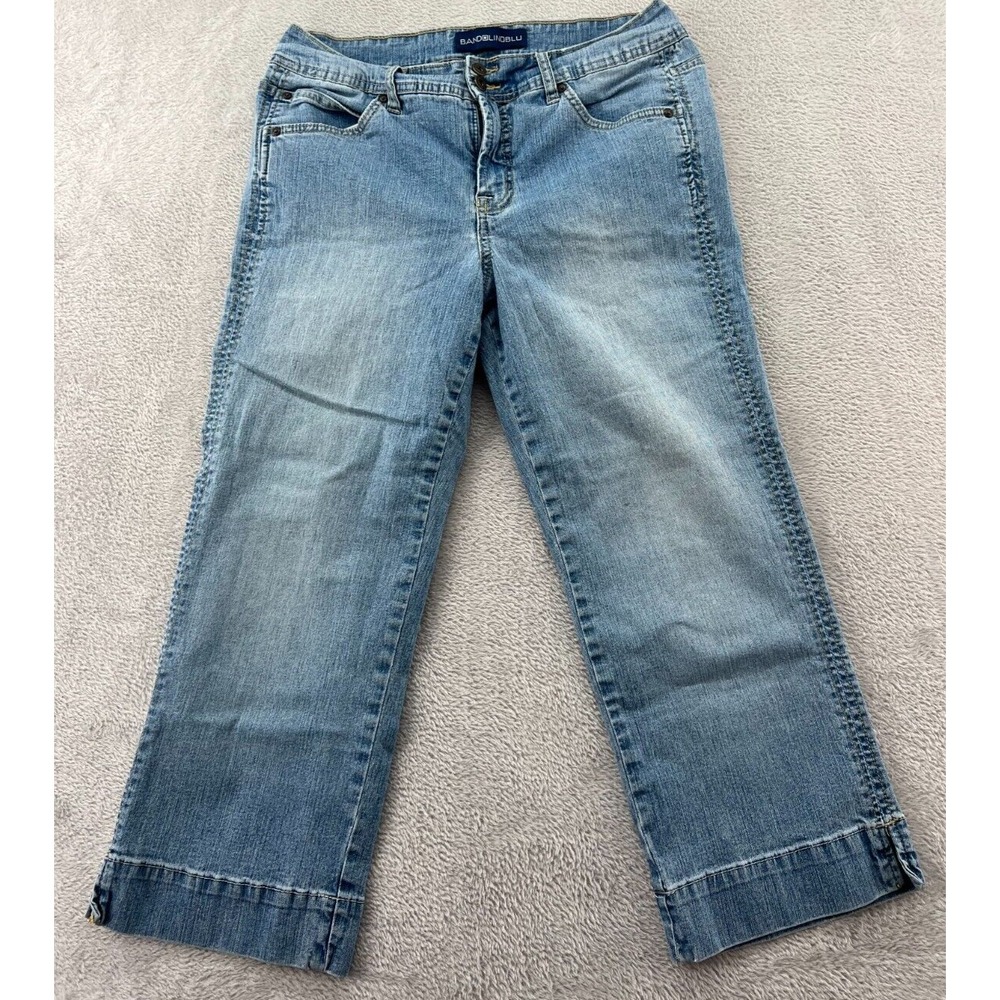 Bandolino Blu Jeans Womens Sz 8 Light Wash Denim Capri Blue Cropped Pants